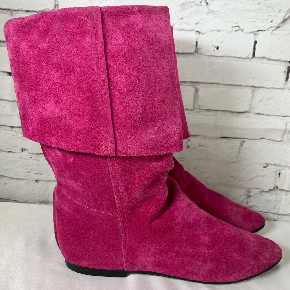 COPY - Vintage Palmetto’s 80’s Hot Pink Slouchy Suede Boots Size 7.5 Italy